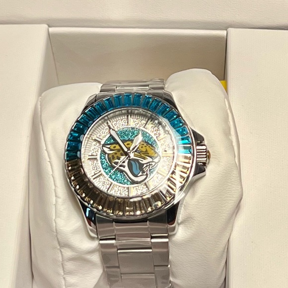 🚨HP 1/31 TOGETHER WE POSH🚨INVICTA LADIES JACKSONVILLE JAGUARS NFL ANGEL WATCH - Picture 3 of 8